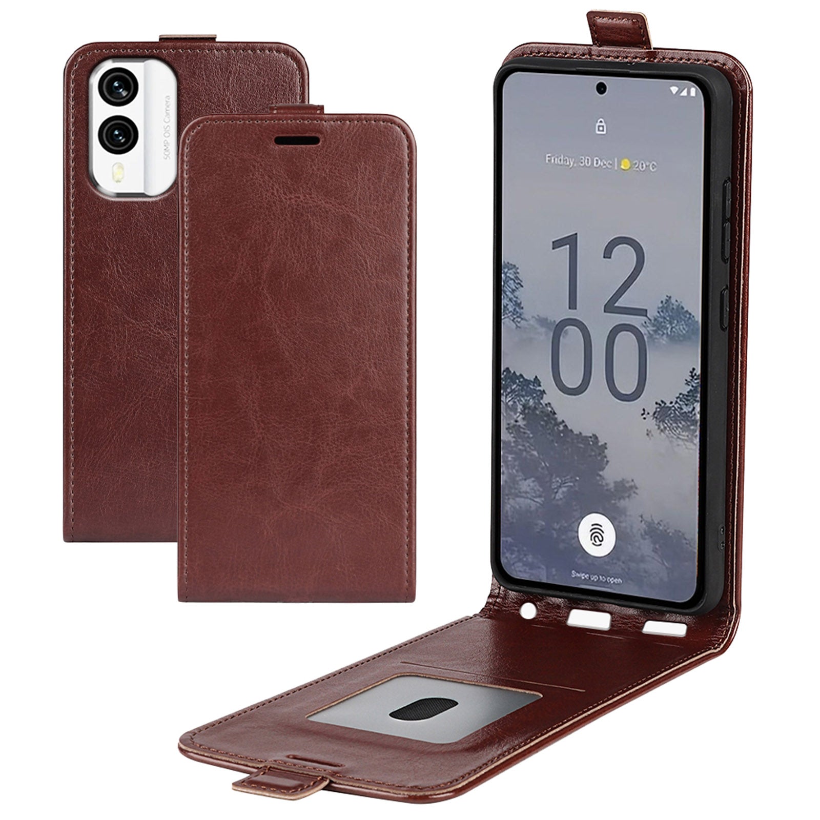 Shockproof Cell Phone Cover For Nokia X30 5G Crazy Horse Texture Vertical Flip Leather Protective Case with Card Slot Shockproof Cell Phone Cover For Nokia X30 5G Crazy Horse Texture Vertical Flip Leather Protective Case with Card Slot